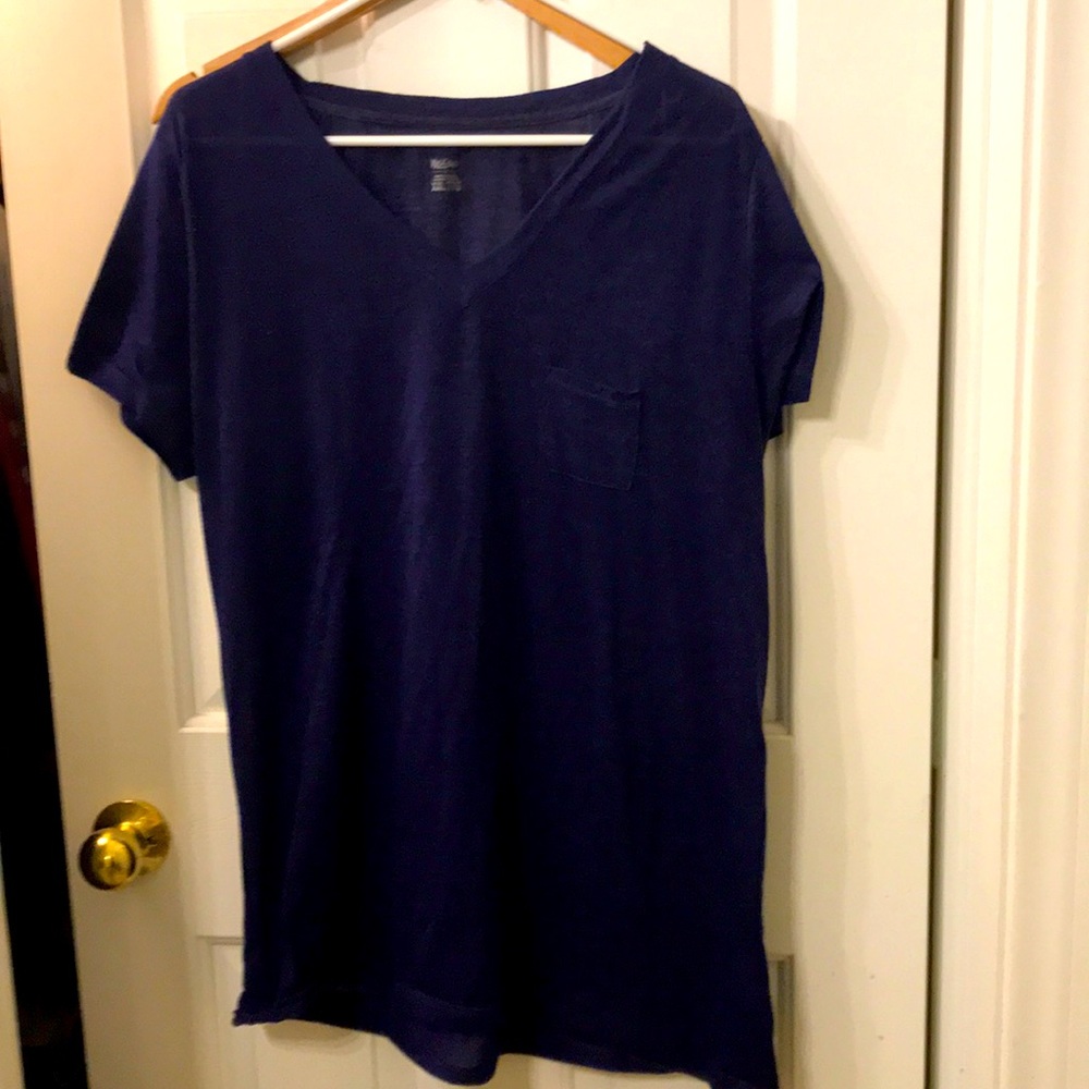Oversized BURNOUT tee purple/blue sz xxl!!